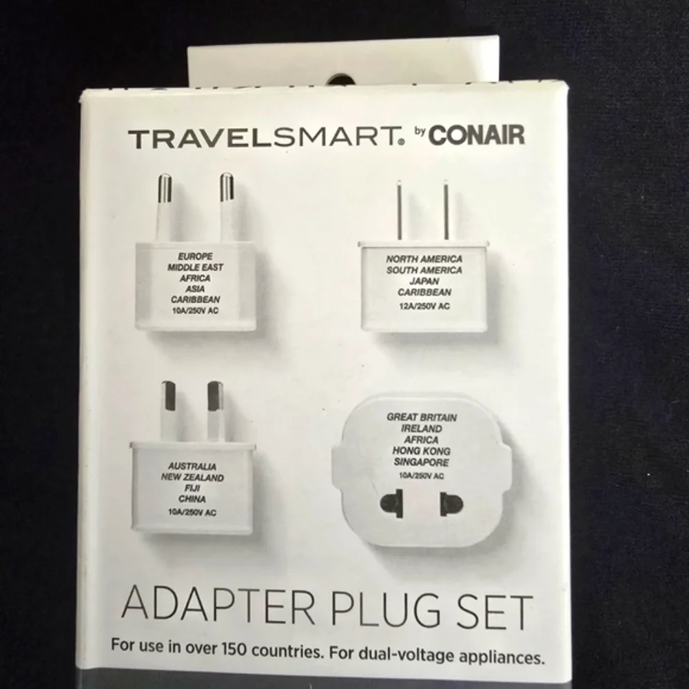 NEW! TravelSmart Adapter Plug Set - White! Ecellent For Traveling See Details!